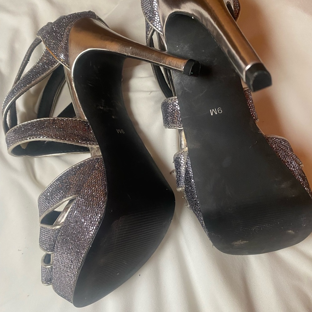 Guess silver high heels